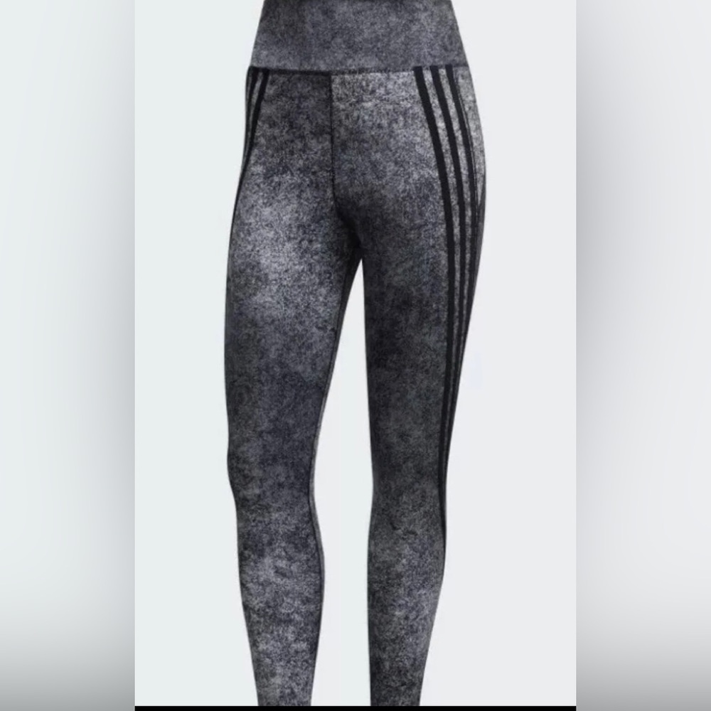 Adidas Women Feel Brilliant 7/8 Workout Tights Grey-Black FL9269 Size M